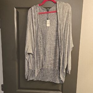 Express Heather Gray Striped Cardigan